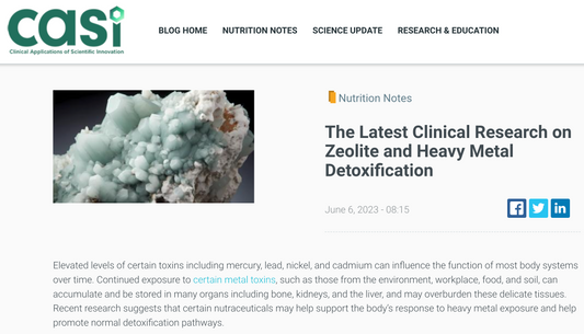 Latest research on zeolite detox