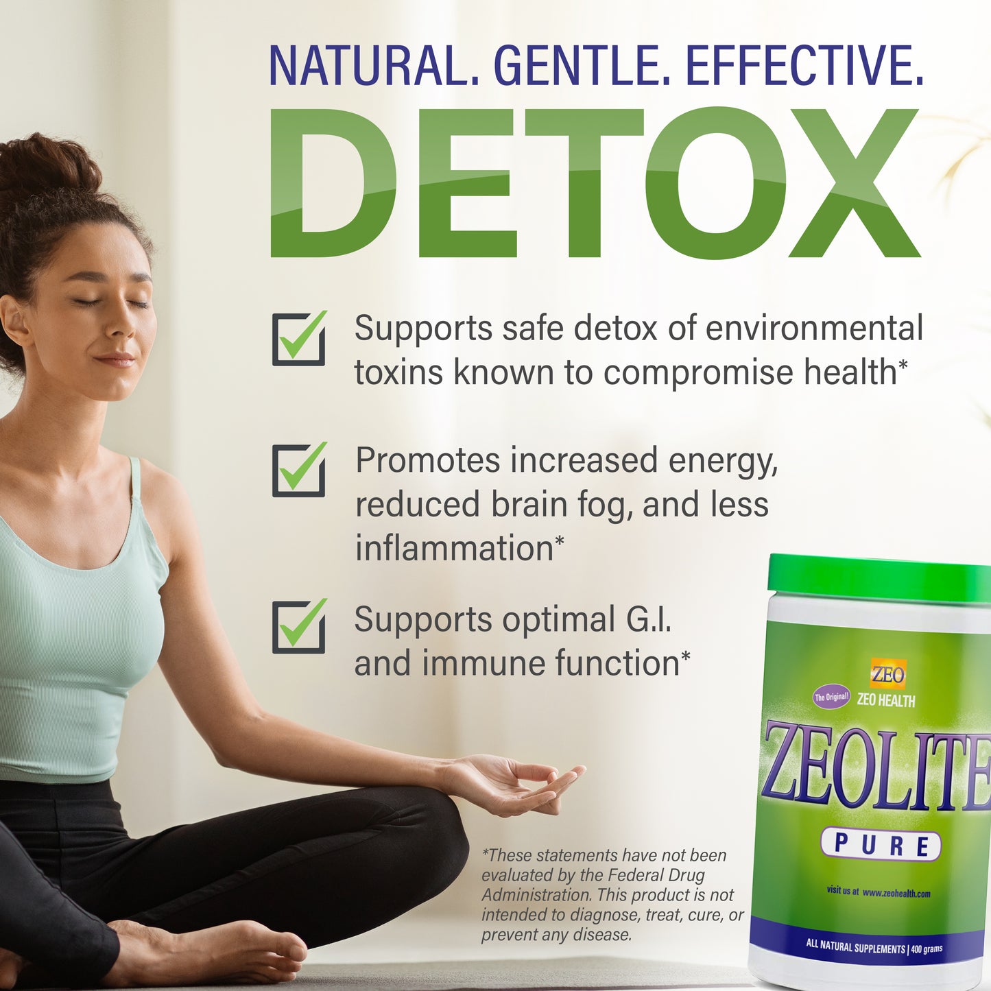 Zeolite Pure Powder - #1 Best Selling Zeolite Powder with 94% Verifiable Purity (400 Grams, Scoop Included)
