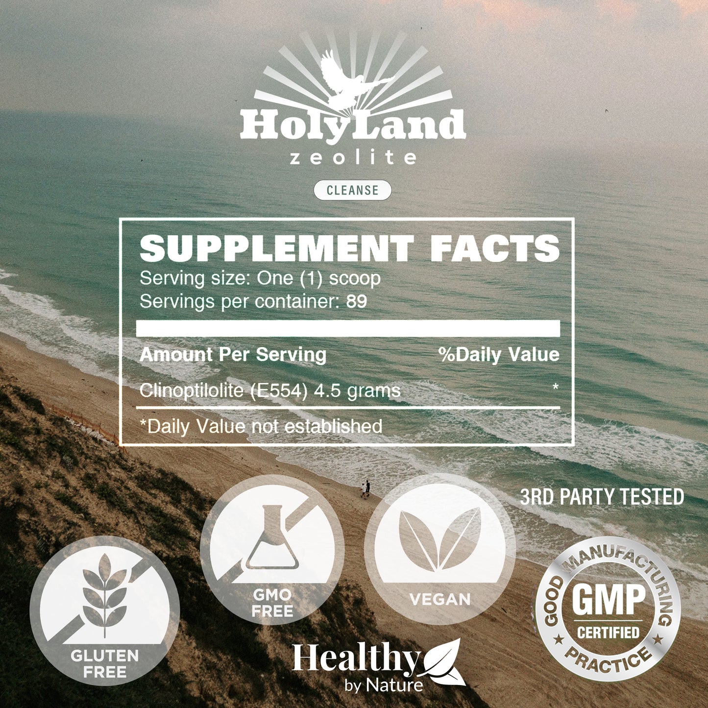HolyLand Zeolite Cleanse - Zeolite Detox Powder for Full Body Detox of Environmental Toxins (400 Grams, Scoop Included)