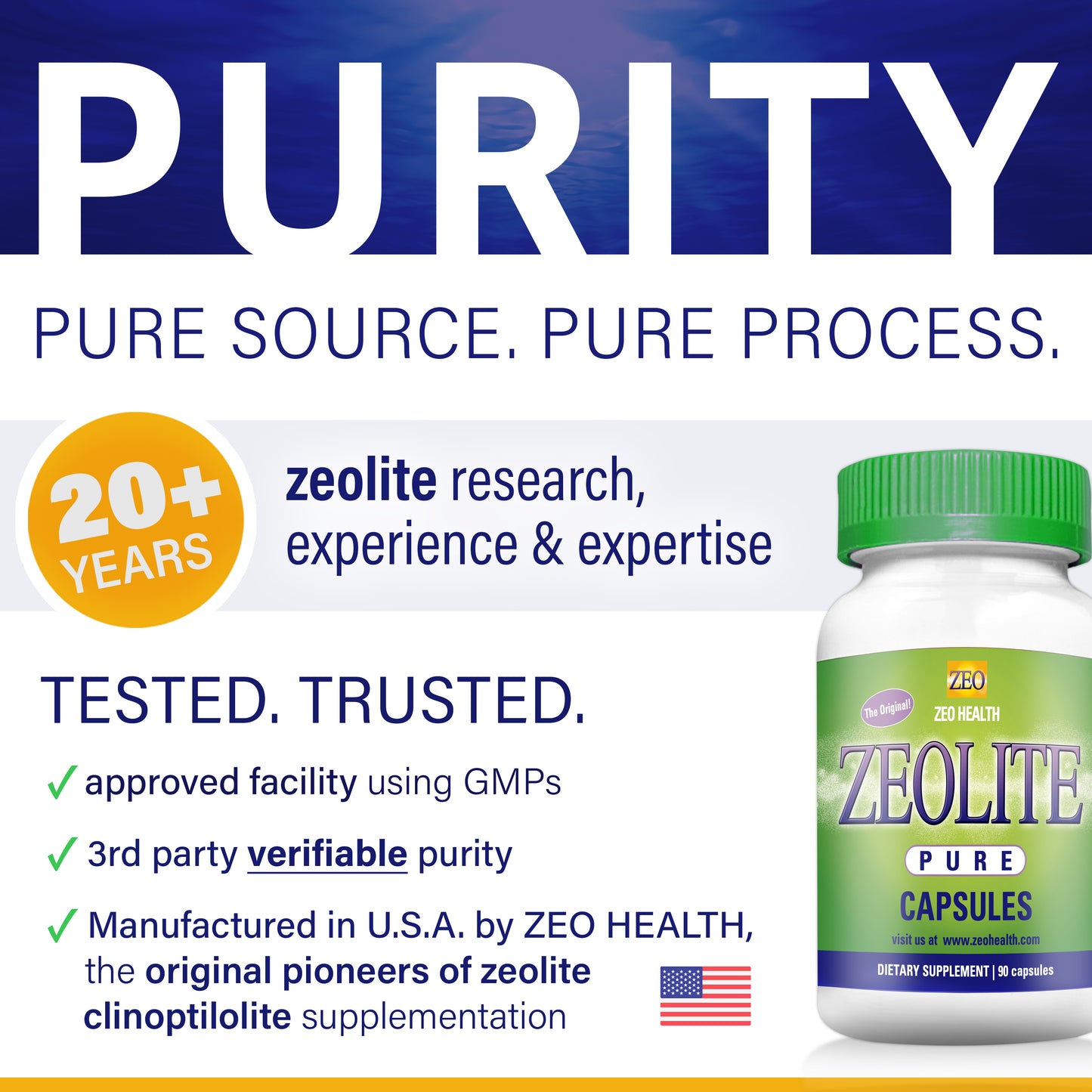 Zeolite Pure Capsules - Easy to Take & Convenient for Daily Detox & Detox Maintenance