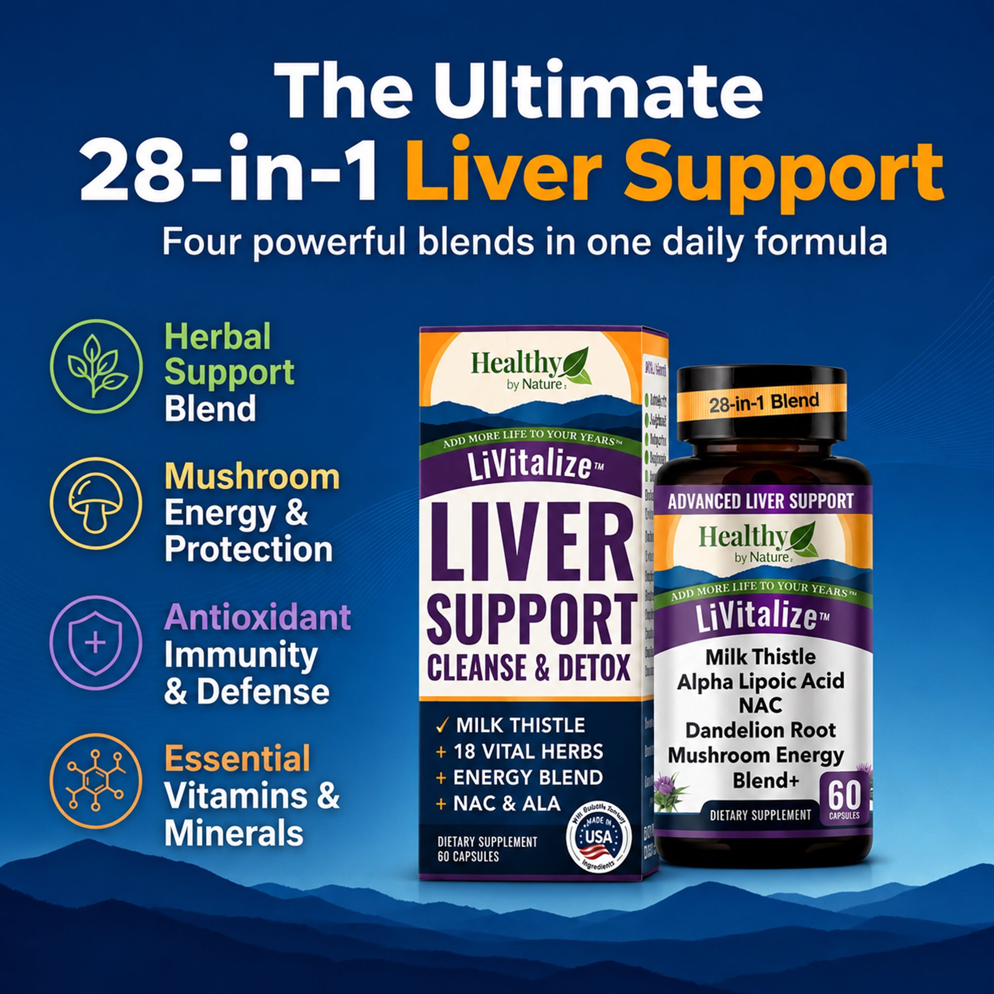 LiVitalize™ 28-in-1  Liver Health Support & Detox