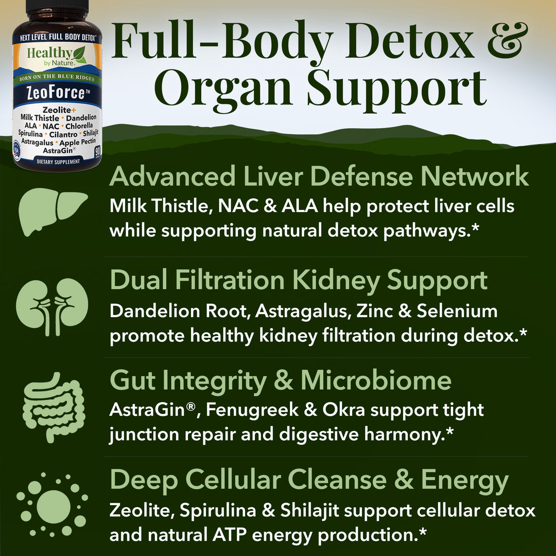 ZeoForce | Next-Level Full Body Detox — Zeolite, Liver & Gut Support System