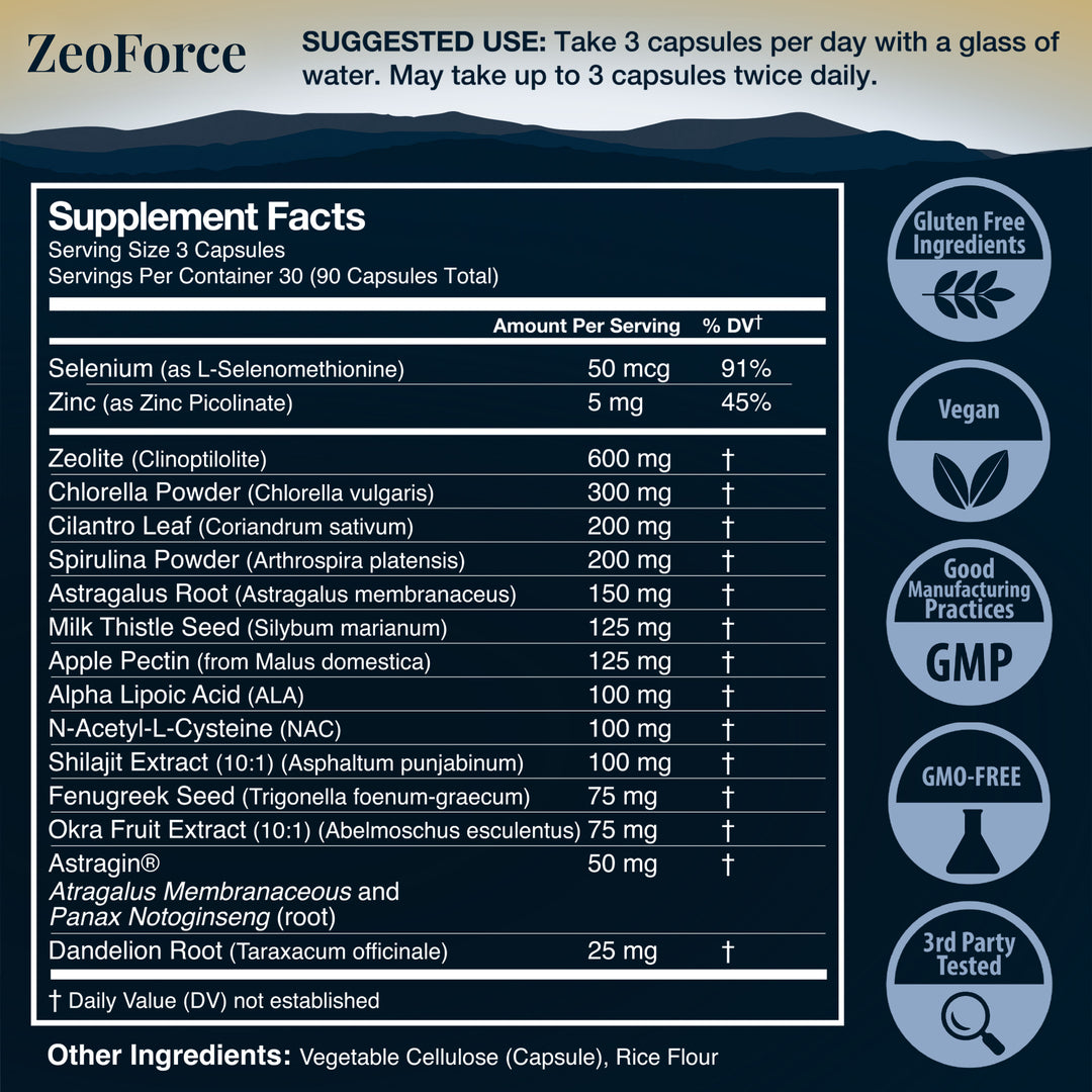 ZeoForce | Next-Level Full Body Detox — Zeolite, Liver & Gut Support System