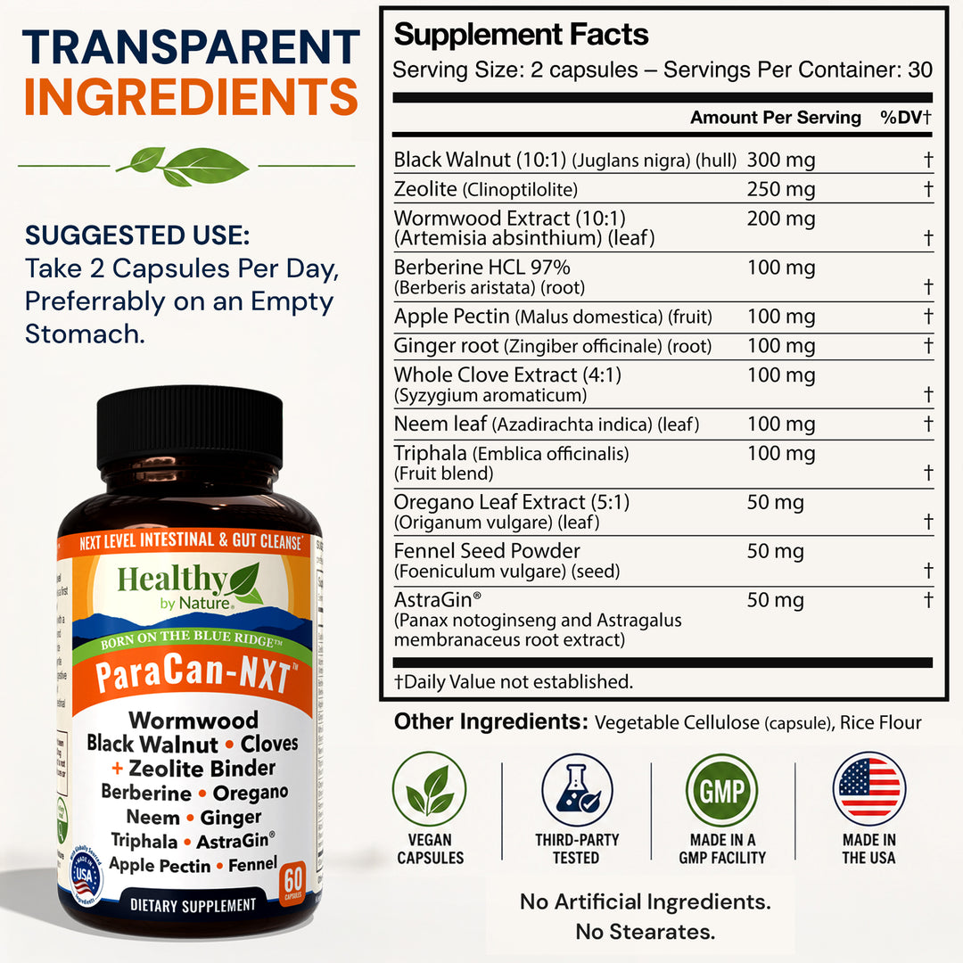ParaCan-NXT™ 12-in-1 Parasite & Candida Support with Zeolite Binder*