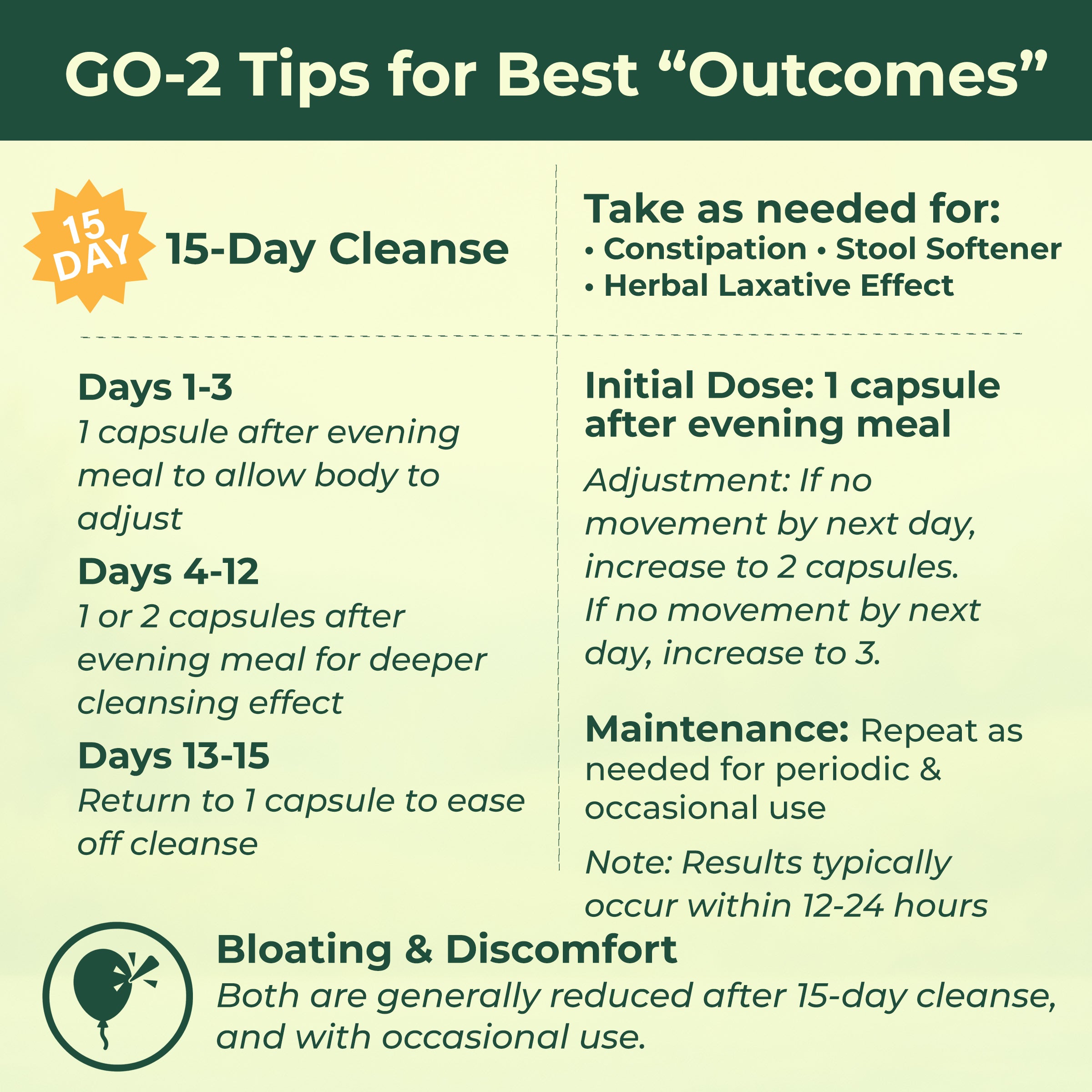 GO-2™ Advanced Colon & Gut Cleanse, Gentle Herbal Laxative and Stool Softener